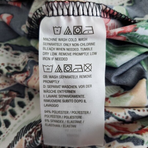 Attitudes by Renee Regular Womens Floral Print Colorful Button Up Blouse Size L - Picture 4 of 9